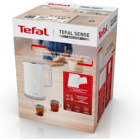 Tefal Sense 1.5L White Kettle - Stylish Design & Fast Boiling for Perfect Tea and Coffee!